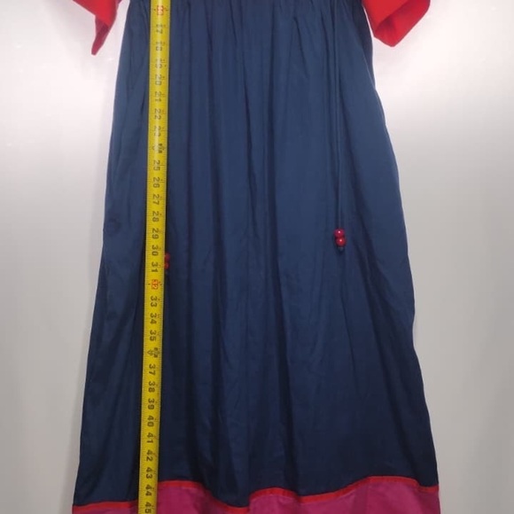Maj Honolulu Elegant Red and Blue Women's Dress size S/M pre owned Exellent - Picture 5 of 12